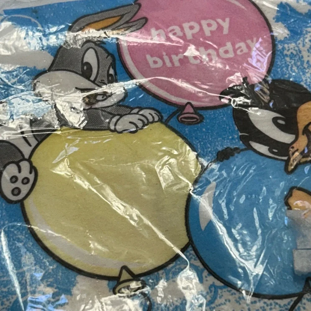 Vintage 1990s Looney Tunes Baby Birthday Napkins - NOS Set of 16-Bugs Bunny Duck